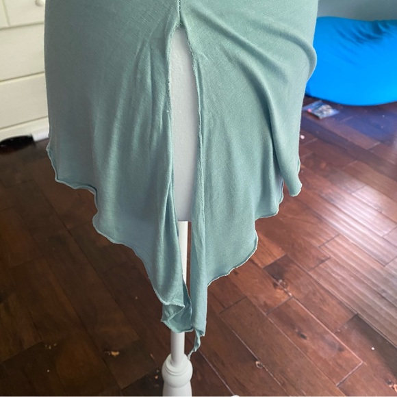 Island Importer Top Medium Pebble Blue Bangkok Jersey Rayon NWT - Picture 6 of 16